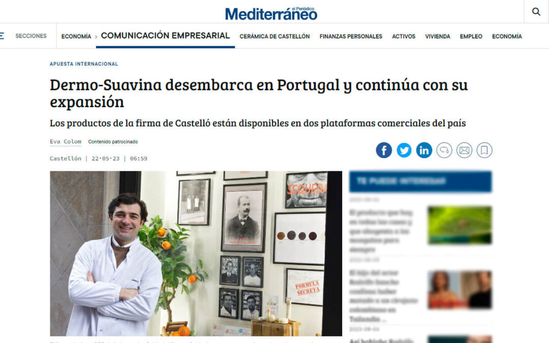 Dermo-Suavina desembarca en Portugal y continúa con su expansión